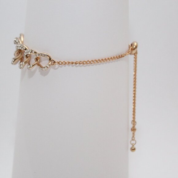 G by Guess women's chain Gold-Tone Rhinestone bracelet - Picture 6 of 8